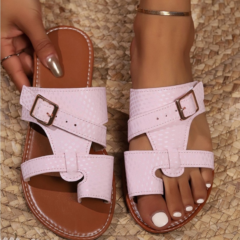 PU Leather Open Toe Sandals
